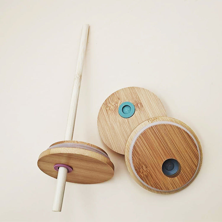 Gourde en verre avec sa paille